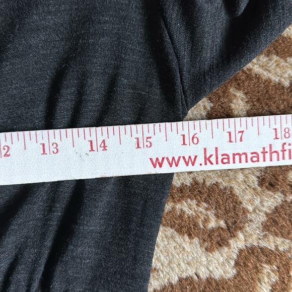 Ibex hooded Sweater dress 100% Merino Wool Womens S Faux Wrap Front Pockets Warm - Picture 14 of 15